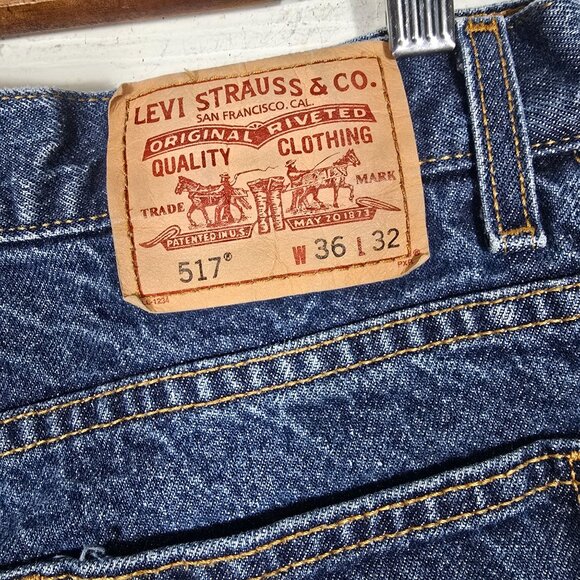 Levi's 517 Blue Jeans Size 36X32 Men's Bootcut Denim - Picture 8 of 8